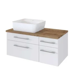 Wohnen Waschtisch|Waschbeckenunterschränke*90cm Unterbecken Schrank mit Aufsatzbecken - Enwicos