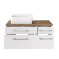 Wohnen Waschtisch|Waschbeckenunterschränke*90cm Unterbecken Schrank mit Aufsatzbecken - Enwicos