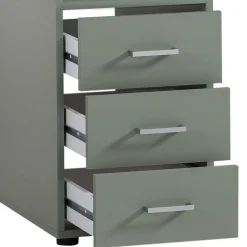 Kinder Wohnen Computertisch mit Aufsatz in Graugrün - Tageda