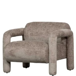 Wohnen Cooler Designer Sessel in Beige Samt - Sestron