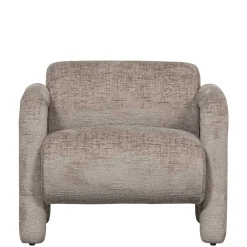 Wohnen Cooler Designer Sessel in Beige Samt - Sestron