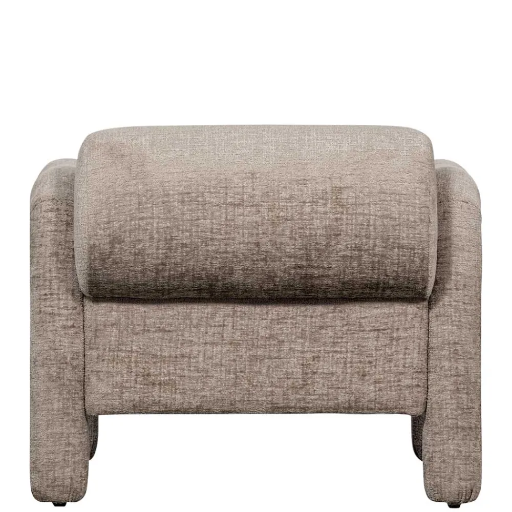 Wohnen Cooler Designer Sessel in Beige Samt - Sestron