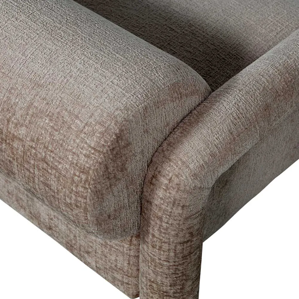 Wohnen Cooler Designer Sessel in Beige Samt - Sestron