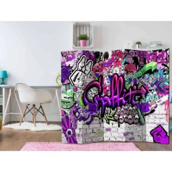 Wohnen Paravents|Kinder-Paravents*Cooler Jugend Paravent Graffiti Wand - Nelani