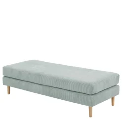 Wohnen Barhocker|Hocker*Cord Couchhocker in Silbergrau - Sectian