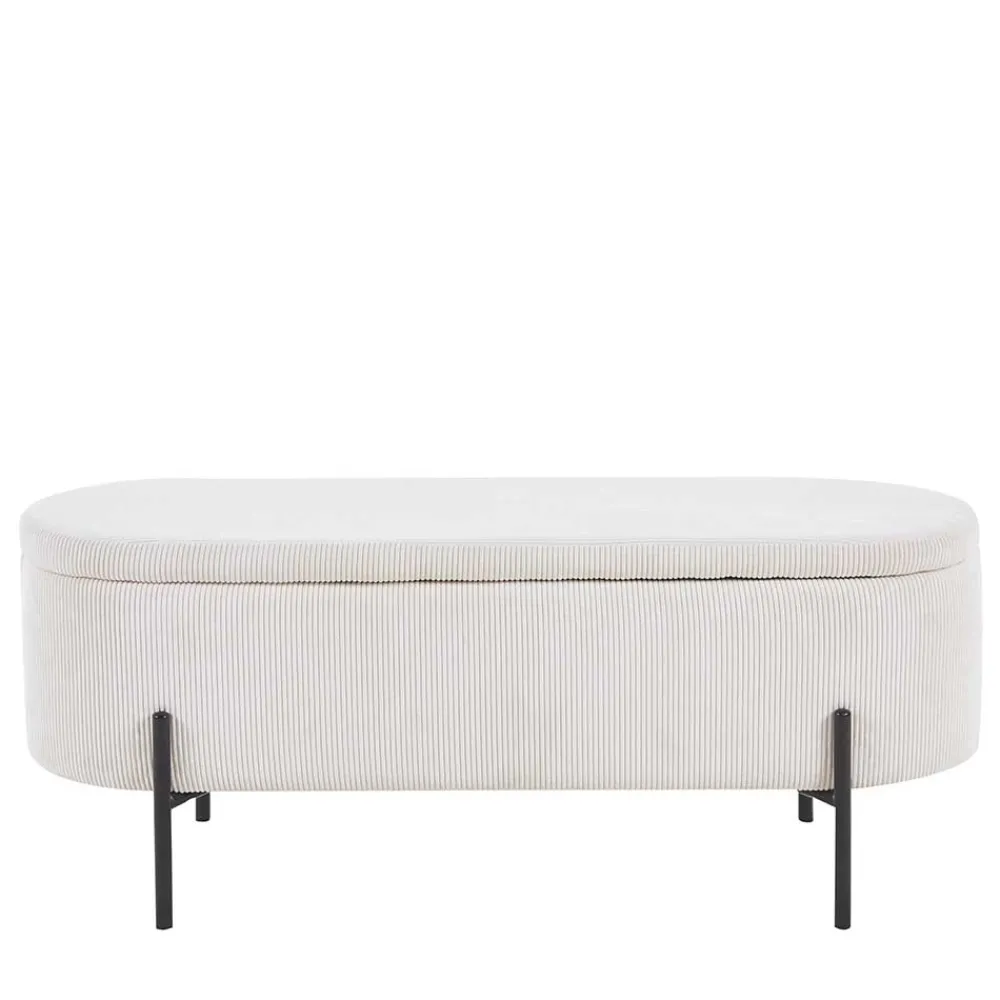 Wohnen Küchenbänke|Esszimmerbänke*Cord Polsterbank mit Stauraum Truhe - Donostia