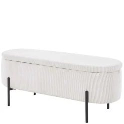 Wohnen Küchenbänke|Esszimmerbänke*Cord Polsterbank mit Stauraum Truhe - Donostia