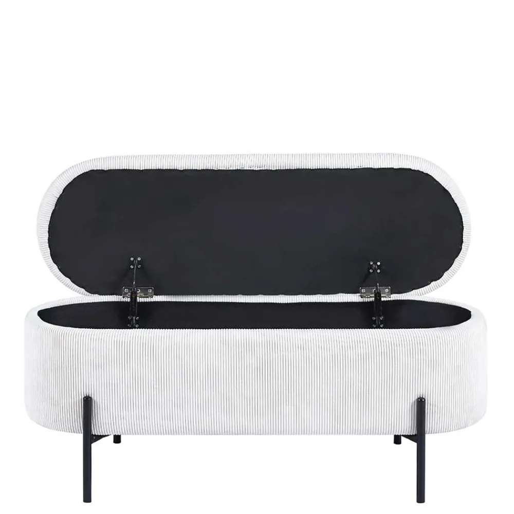 Wohnen Küchenbänke|Esszimmerbänke*Cord Polsterbank mit Stauraum Truhe - Donostia