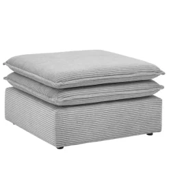 Wohnen Barhocker|Hocker*Cord Polsterhocker in Hellgrau - Tessina