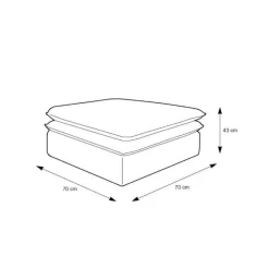 Wohnen Barhocker|Hocker*Cord Polsterhocker in Hellgrau - Tessina