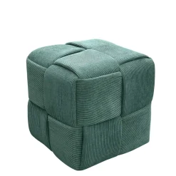 Wohnen Sessel & Hocker*Cord Pouf in Dunkelgrün - Glory