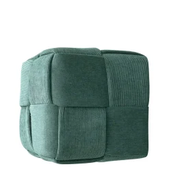 Wohnen Sessel & Hocker*Cord Pouf in Dunkelgrün - Glory