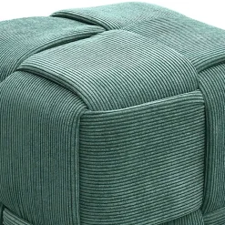 Wohnen Sessel & Hocker*Cord Pouf in Dunkelgrün - Glory