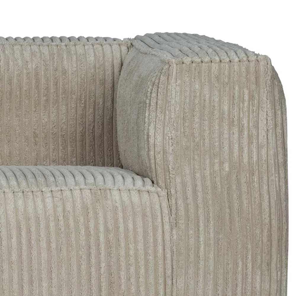 Wohnen Cord Wohnzimmercouch in Beigegrau - Jamiesa