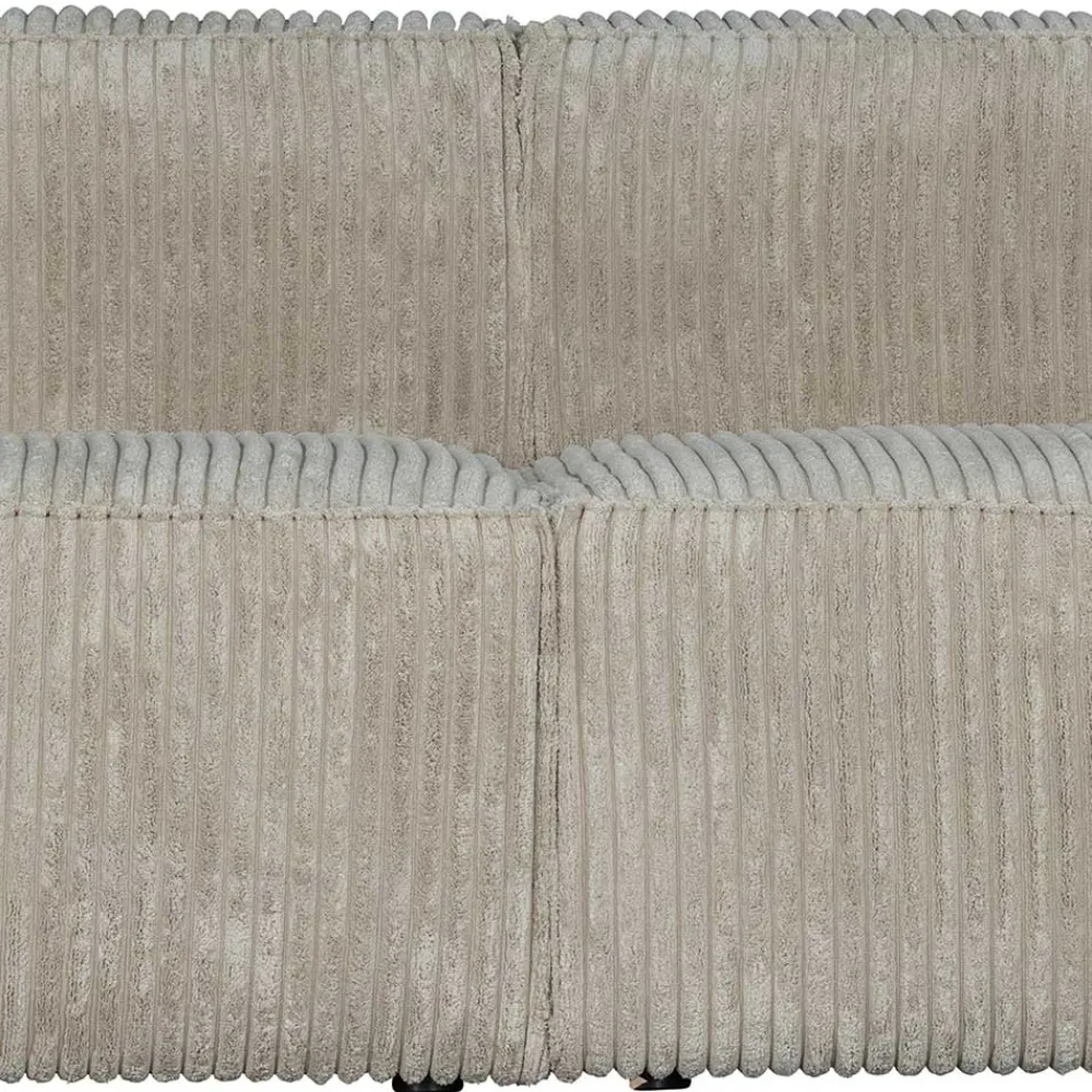 Wohnen Cord Wohnzimmercouch in Beigegrau - Jamiesa