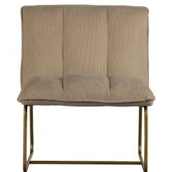 Wohnen Retro Möbel|Sessel & Hocker*Cord Wohnzimmerstuhl in Beige - Velsamos