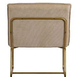 Wohnen Retro Möbel|Sessel & Hocker*Cord Wohnzimmerstuhl in Beige - Velsamos