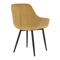 Wohnen Stühle|Retro Möbel*Cordstühle in Gold Gelb - Xaidon (2er Set)