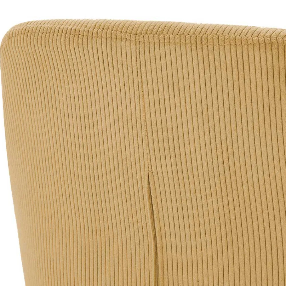 Wohnen Stühle|Retro Möbel*Cordstühle in Gold Gelb - Xaidon (2er Set)