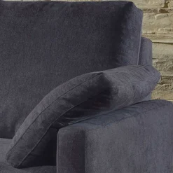 Wohnen Couch mit Bettfunktion in Dunkelblau - Casbella