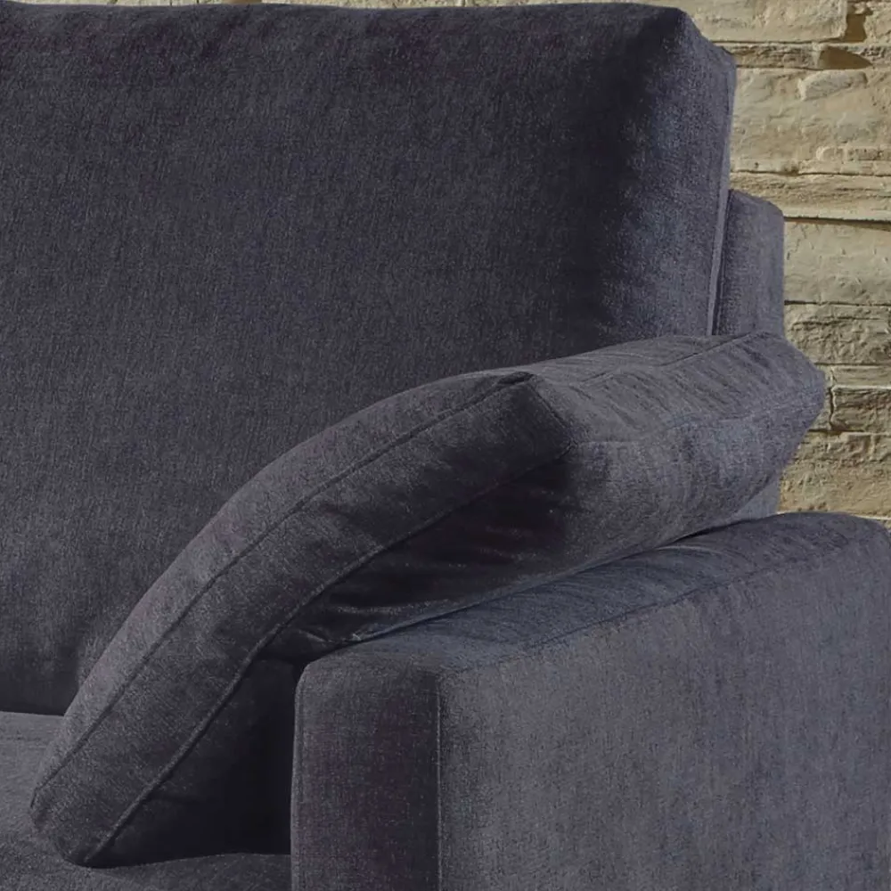 Wohnen Couch mit Bettfunktion in Dunkelblau - Casbella