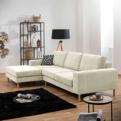 Wohnen Skandinavische Möbel|Sofas*Couchecke in Cremeweiß Cordbezug - Zubella
