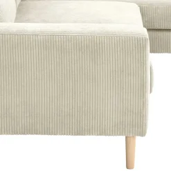 Wohnen Skandinavische Möbel|Sofas*Couchecke in Cremeweiß Cordbezug - Zubella