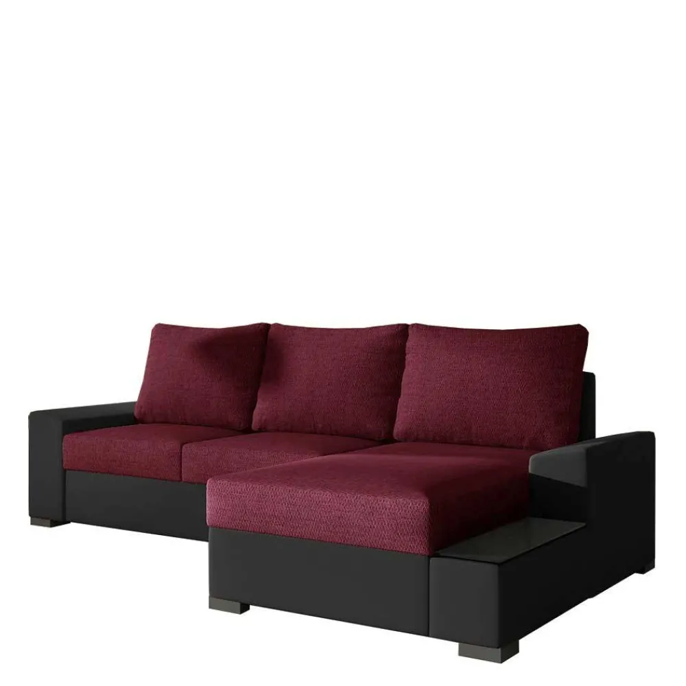 Wohnen Schlafsofas*Couchecke in Magenta und Schwarz - And