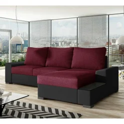 Wohnen Schlafsofas*Couchecke in Magenta und Schwarz - And