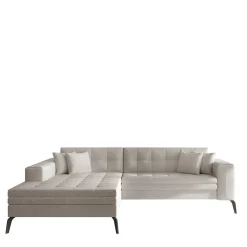 Wohnen Sofas|Sofa*Couchecke mit Schlaffunktion in Beige - Celorma