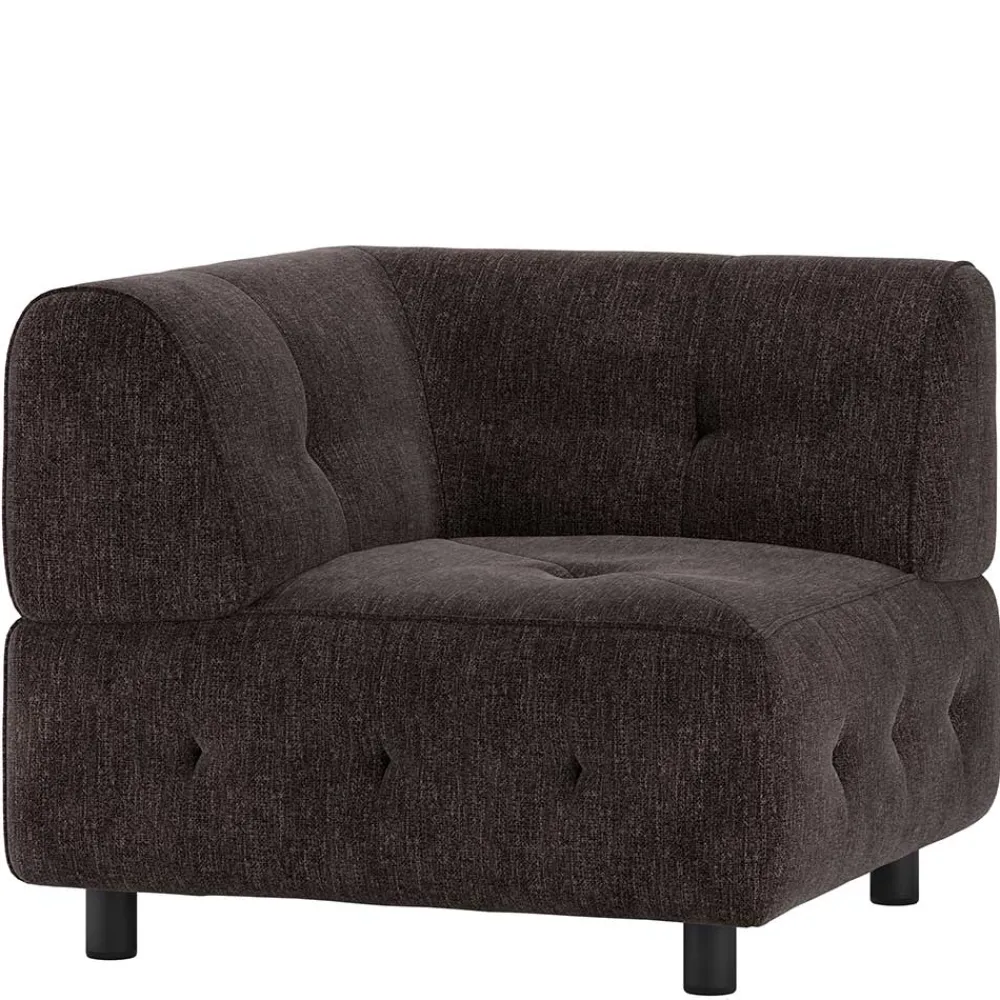 Wohnen Sofas|Sofa*Couch-Eckmodul in Graubraun & Schwarz - Sundini