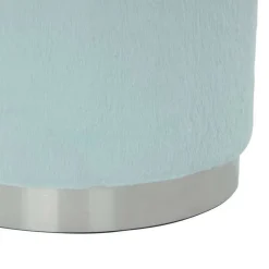 Wohnen Sessel & Hocker|Barhocker*Couchhocker in Hellblau mit Silber - Lightning