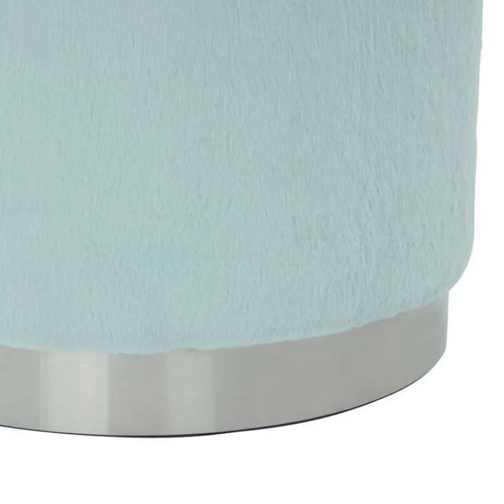 Wohnen Sessel & Hocker|Barhocker*Couchhocker in Hellblau mit Silber - Lightning