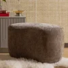 Wohnen Couchhocker in Taupe Chenille - Fridelia