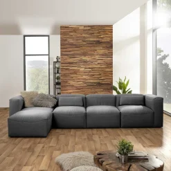 Wohnen Couchmodul Kombination in Anthrazit - Telrama (fünfteilig)