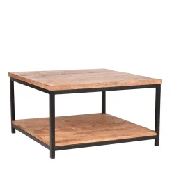 Wohnen Loft Möbel|Industrial Möbel*Couchtisch mit Ablageboden aus Massivholz - Jeen