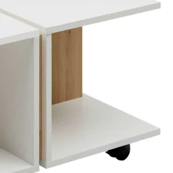 Wohnen Couchtisch mit Ablagen auf Rollen - Hurada