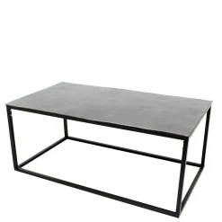 Wohnen Couchtisch mit Aluminium Platte in Dunkelgrau - Limella