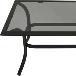 Wohnen Metall-Gartenmöbel|Gartentische*Couchtisch mit Rauchglas Platte - Tubrina