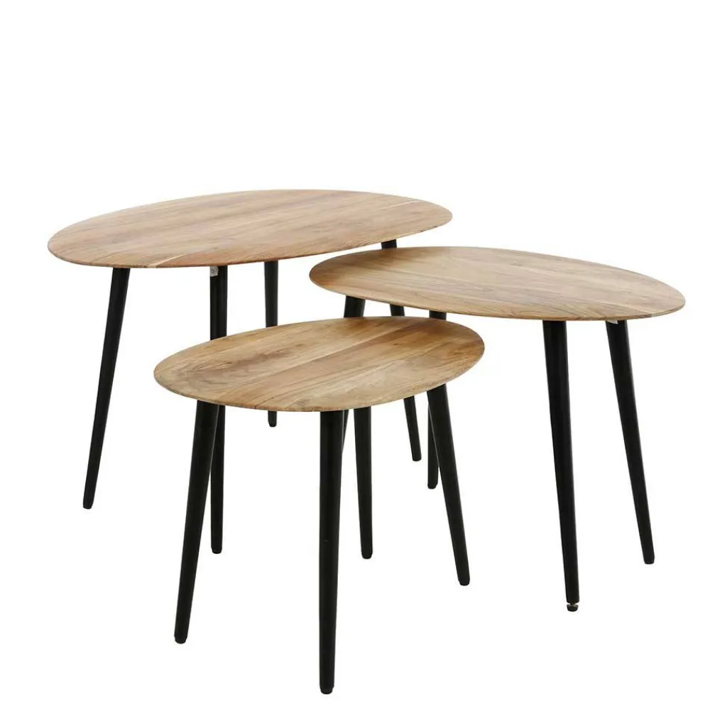 Wohnen Couchtisch Trio aus Akazie - Quierly (dreiteilig)
