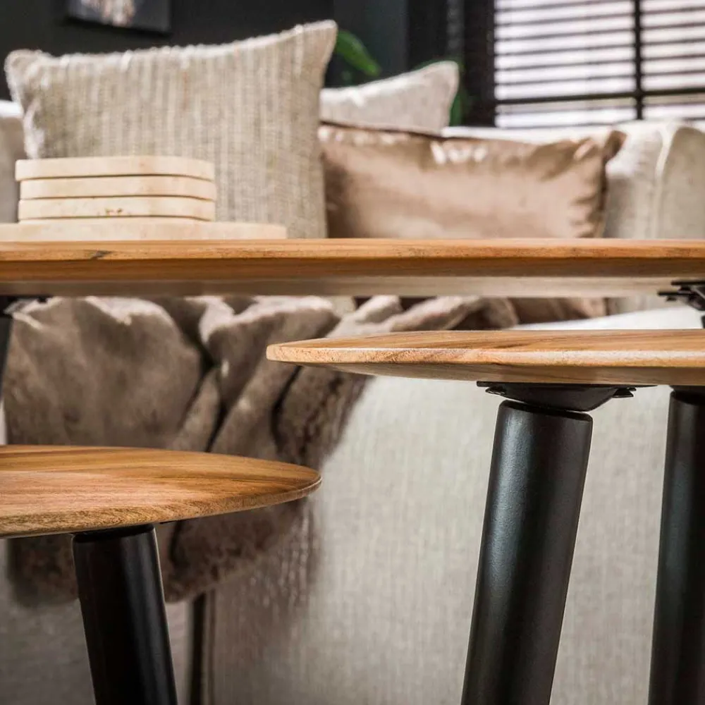 Wohnen Couchtisch Trio aus Akazie - Quierly (dreiteilig)