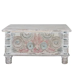 Wohnen Designermöbel|Holztruhen*Couchtisch Truhe in White Wash - Pescara