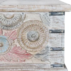 Wohnen Designermöbel|Holztruhen*Couchtisch Truhe in White Wash - Pescara