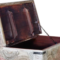 Wohnen Designermöbel|Holztruhen*Couchtisch Truhe in White Wash - Pescara