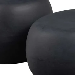 Wohnen Couchtische aus Tonfaser in Anthrazit - Elhan (zweiteilig)