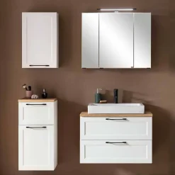 Wohnen Glasmöbel|Badezimmer Komplett*Country Badblock Möbel Set - Gyatso (vierteilig)