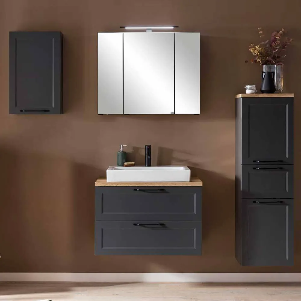 Wohnen Badezimmer Komplett*Country Chic Badeinrichtung Möbel - Novelya (vierteilig)