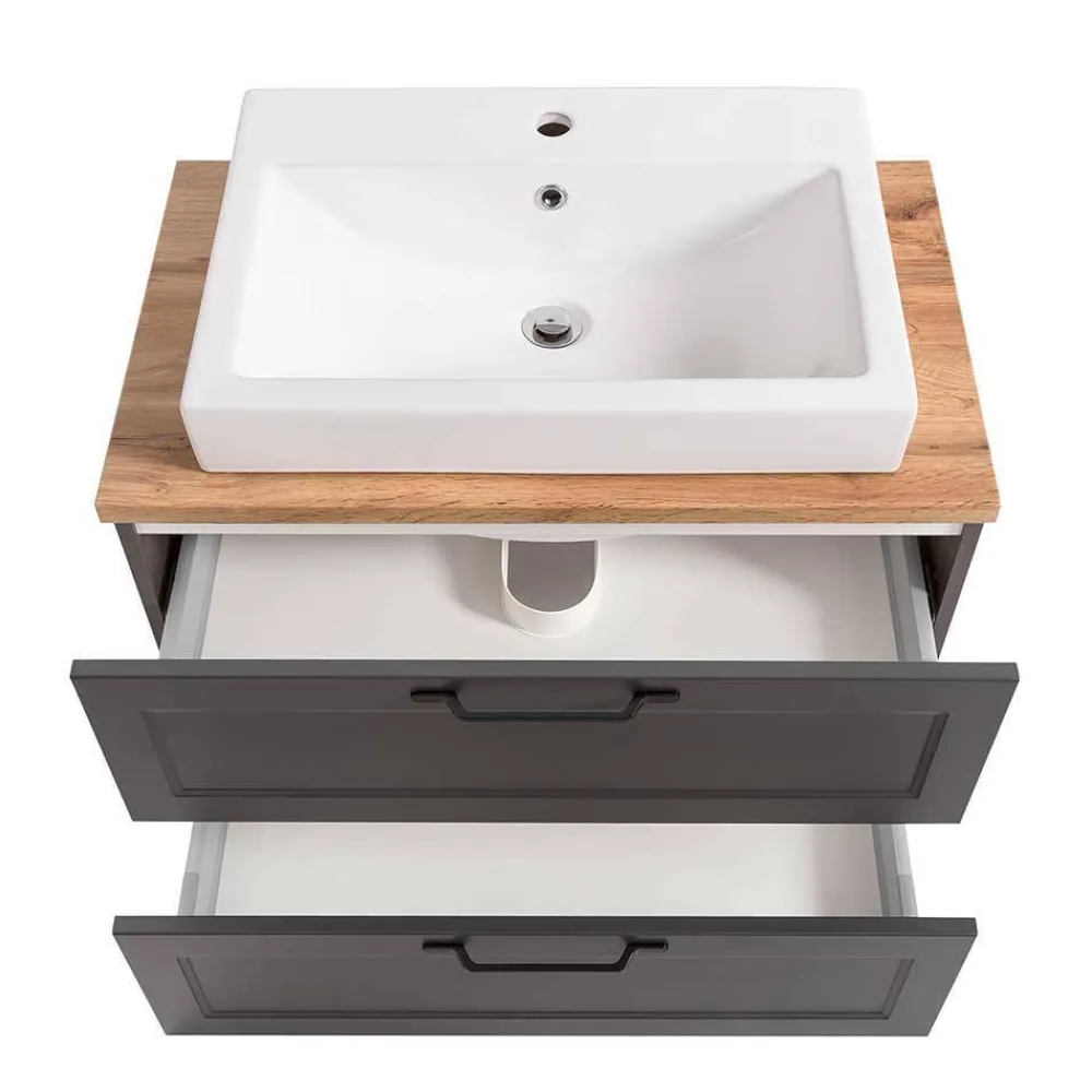 Wohnen Badezimmer Komplett*Country Chic Badeinrichtung Möbel - Novelya (vierteilig)