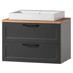 Wohnen Badezimmer Komplett*Country Chic Waschplatz und Unterschrank Set - Novelya (dreiteilig)