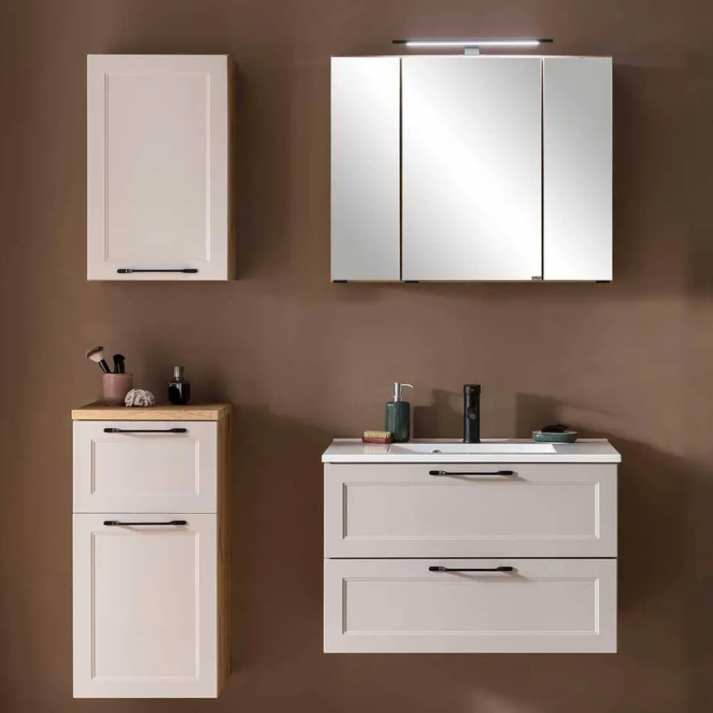 Wohnen Badezimmer Komplett*Country Style Badezimmermöbel Set - Trioto (vierteilig)